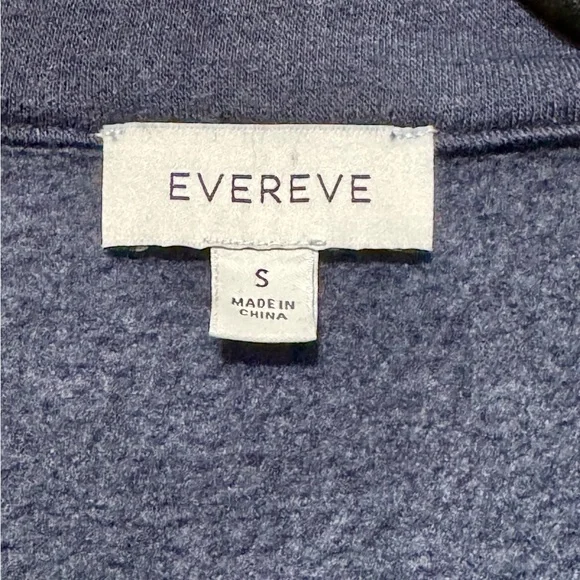 Evereve Chelsea Half Zip Long Sleeve Navy Blue Rainbow Zip Sweatshirt Small - Picture 12 of 14